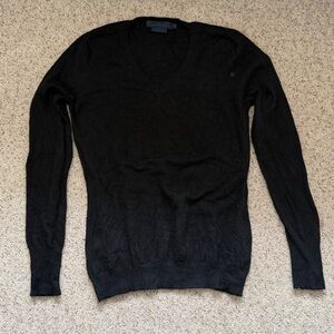 100% Cashmere V-Neck Sweater, Black